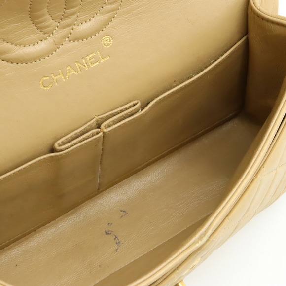 Chanel Matelasse Chain Shoulder Bag Leather Beige - Picture 5 of 9